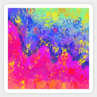 Bright Mountains Abstract Sticker